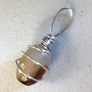 Agate Wire Wrapped Pendant